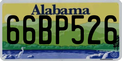 AL license plate 66BP526