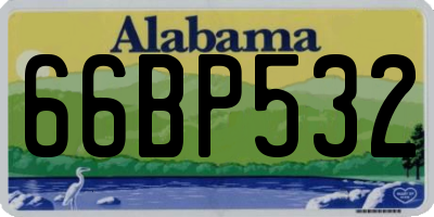 AL license plate 66BP532