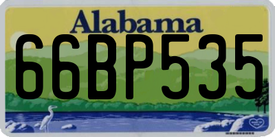 AL license plate 66BP535