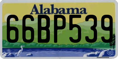 AL license plate 66BP539