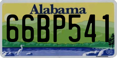 AL license plate 66BP541