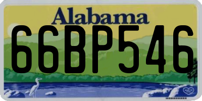 AL license plate 66BP546