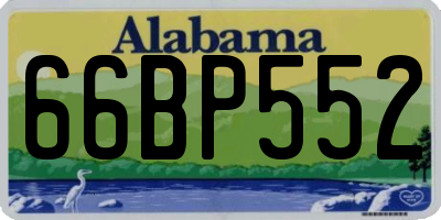AL license plate 66BP552