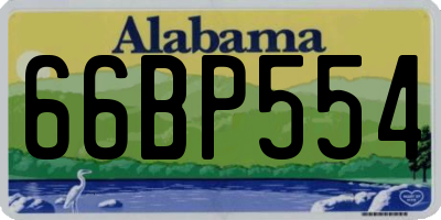 AL license plate 66BP554