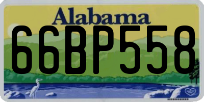 AL license plate 66BP558