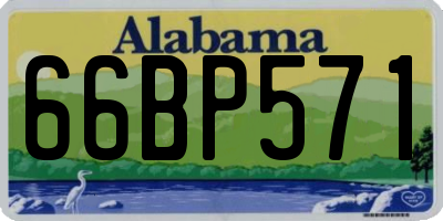 AL license plate 66BP571