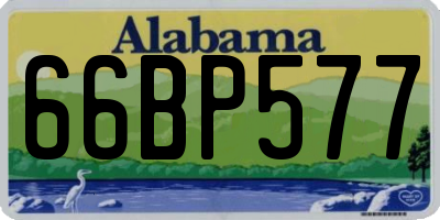 AL license plate 66BP577
