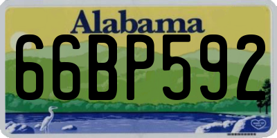 AL license plate 66BP592