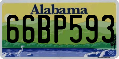 AL license plate 66BP593