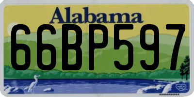 AL license plate 66BP597