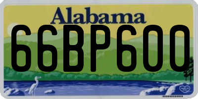 AL license plate 66BP600