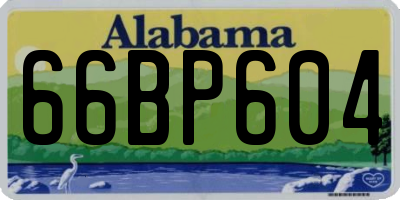 AL license plate 66BP604