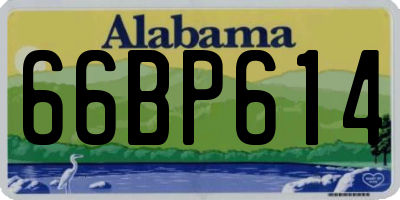 AL license plate 66BP614