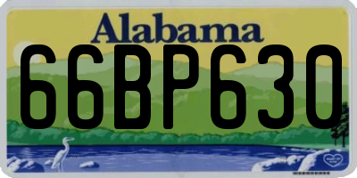 AL license plate 66BP630