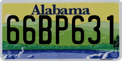 AL license plate 66BP631