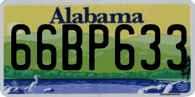 AL license plate 66BP633