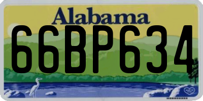 AL license plate 66BP634
