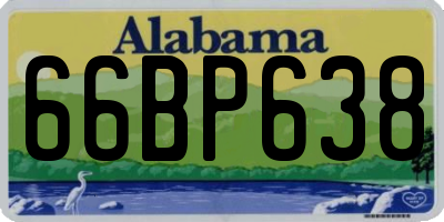 AL license plate 66BP638