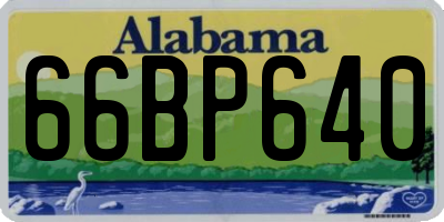 AL license plate 66BP640