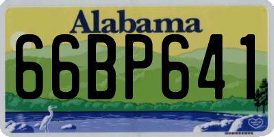 AL license plate 66BP641