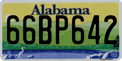 AL license plate 66BP642