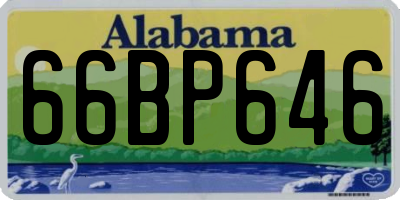 AL license plate 66BP646