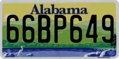 AL license plate 66BP649