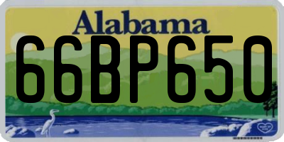 AL license plate 66BP650