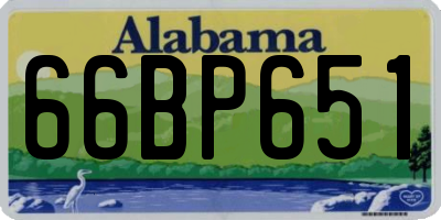 AL license plate 66BP651