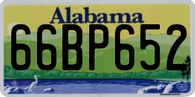 AL license plate 66BP652