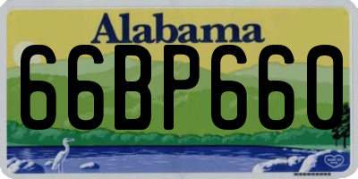 AL license plate 66BP660