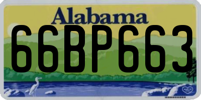 AL license plate 66BP663