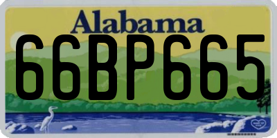 AL license plate 66BP665