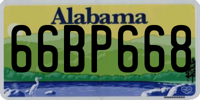 AL license plate 66BP668