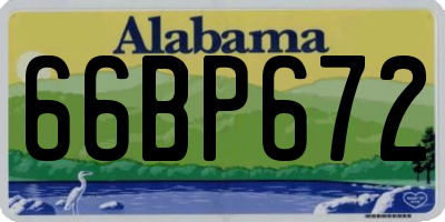 AL license plate 66BP672