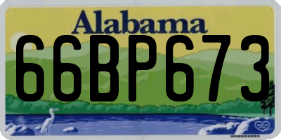 AL license plate 66BP673
