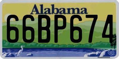 AL license plate 66BP674