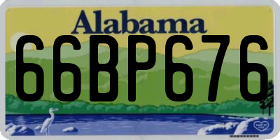 AL license plate 66BP676
