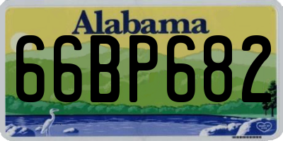 AL license plate 66BP682