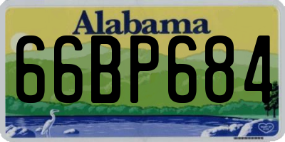AL license plate 66BP684