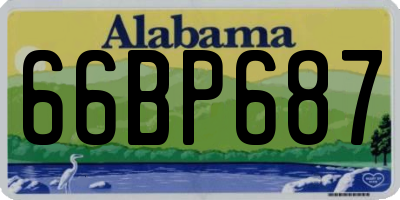 AL license plate 66BP687