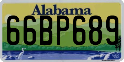 AL license plate 66BP689