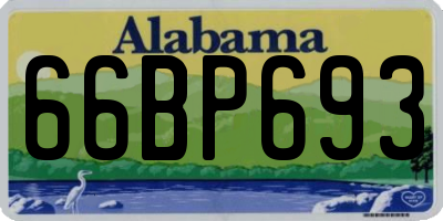 AL license plate 66BP693