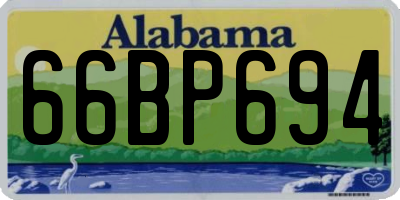AL license plate 66BP694