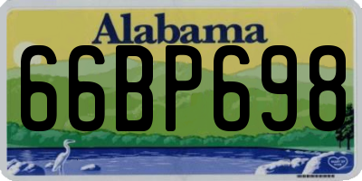 AL license plate 66BP698