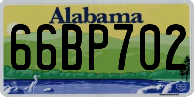 AL license plate 66BP702