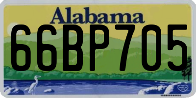 AL license plate 66BP705