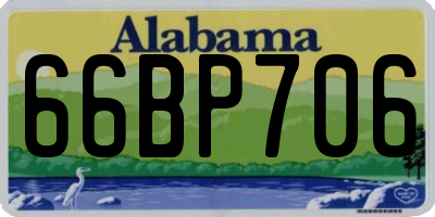 AL license plate 66BP706