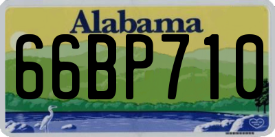 AL license plate 66BP710