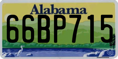 AL license plate 66BP715